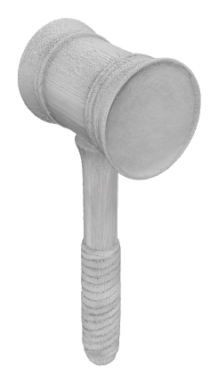 Clean 3D mesh reconstructed from the multi-view reference